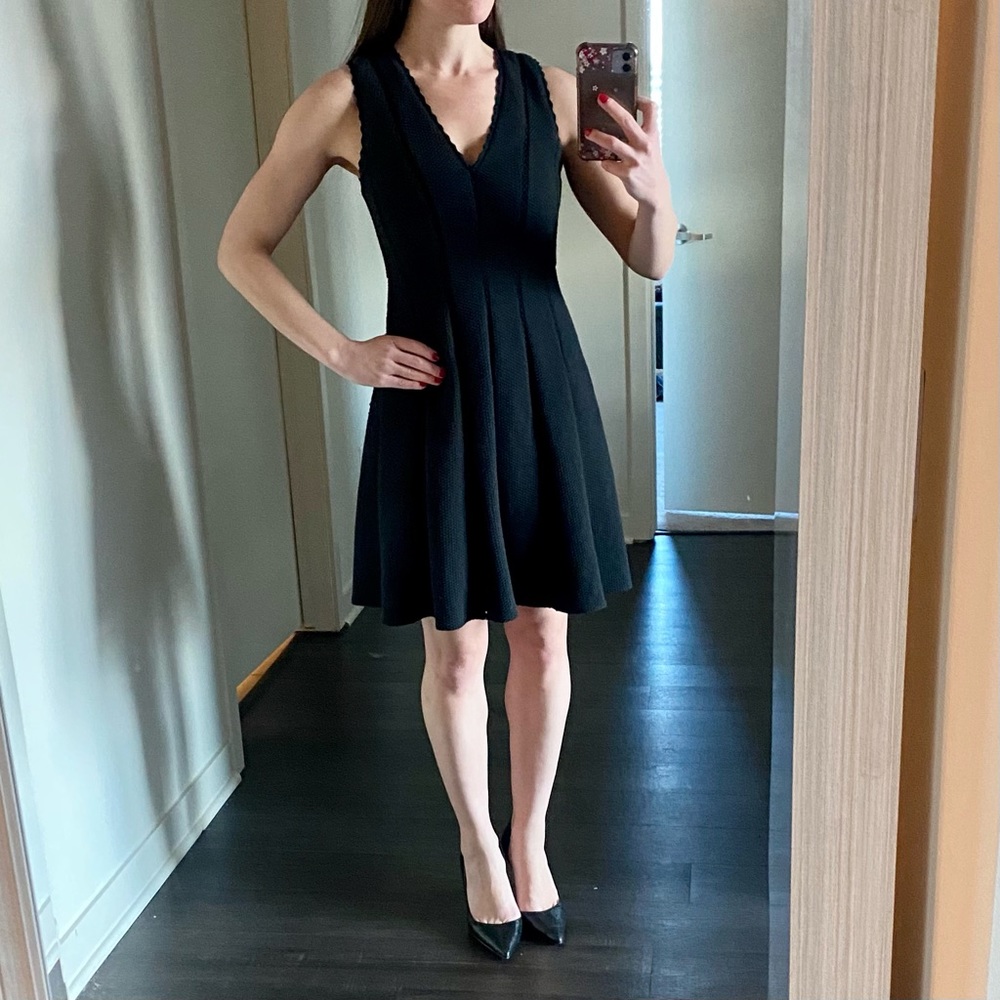 Rebecca Taylor black textured dress